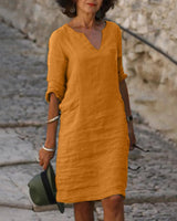 Abagail | Damen Modisches Kleid | Sommer in Orange
