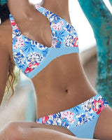 Addie - Stilvolles Bikini-Set mit hoher Taille für Damen in Hellblau
