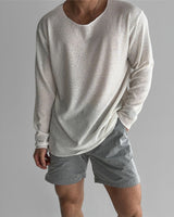 Julian - Lässiges, bequemes Sweatshirt für Herren in Weiß