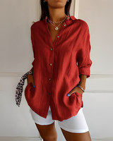 Shanelle - Stilvolle Sommerbluse für Damen in Rot