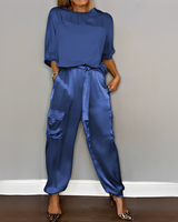 Zaida - Elegantes und durchdachtes Damen-Set in Blau