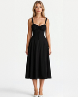 Liana - Schickes Midikleid in Schwarz