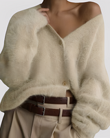 Lavena - Bequemer Pullover in Beige