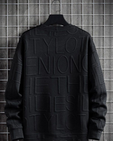 Herren-Rundhals-Pullover -MATIS in schwarz