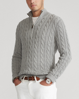 Zip-Pullover in Grau