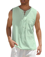 Alexia - Bequemes, ärmelloses Tanktop für Herren in Grün