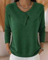 Yamina - Gemütlicher Pullover Mit Kragen in Grün