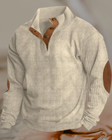 Qamar | Gestrickter Vintage-Pullover in Weiße Aprikose