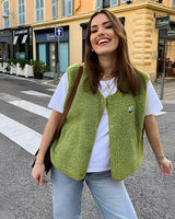 Vanessa - Komfortable und warme Weste in Grün
