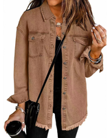 Tahlira - Locker geschnittene Jacke in Braun