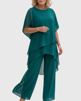ELARA | Fließendes Palazzo Set für eleganten Komfort und Stil in Türkis