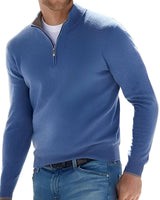 Nash - Freizeitpullover mit halbem Reißverschluss in Blau