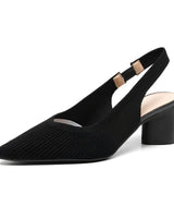 Dannon - Stilvolle Slingback-Absatzsandalen in Schwarz