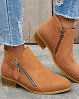 Mia - Stiefel mit Reißverschluss in Braun