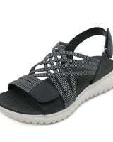 Soline | Sportlich-elegante Sandalen mit hoher Sohle in Schwarz