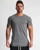 Steffen™ - Einfarbiges T-Shirt mit bequemer Passform in Grau