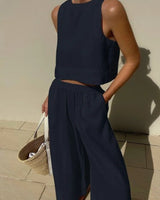 Adaleigh | Zweiteiliges Set in Marineblau