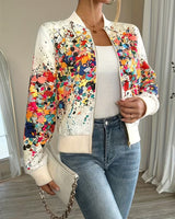 Riena – Jacke Mit Lebhaftem Tie-Dye-Drucken in Aprikose