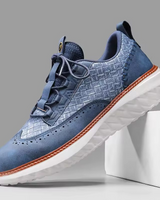 Marco | Herren Brogue Leder Sneaker Elegant Klassisch in Blau