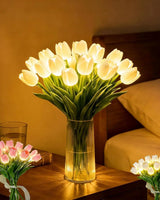 Petaluxe - Elegante LED Blumenvase Mit Beleuchtung Für Eine Gemütliche Wohnatmosphäre in Weiß