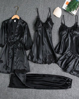 Sorelle | Fünfteiliges Loungewear-Set in eleganter Ausführung in Schwarz