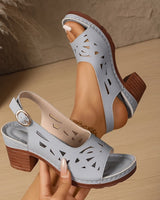 Wrenna - gepolsterte orthopädische Sandalen in Blau