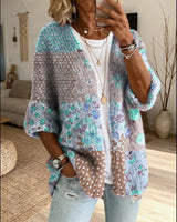 Stevena – Pullover Mit Elegantem Blumenmuster in Braun