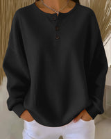 Bryony | Locker Sitzender Pullover in Schwarz