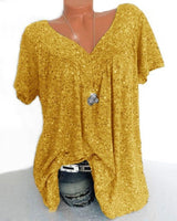 Sarita – Kurzärmelige Bluse Mit Blumenmuster in Gelb
