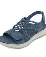Soline | Sportlich-elegante Sandalen mit hoher Sohle in Blau