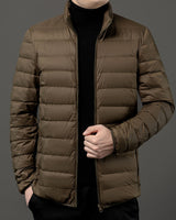 Leichte Herren-Steppjacke mit Reißverschluss - Patrick in Braun