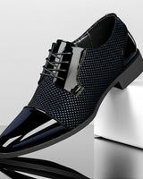 Dernard – Schnürschuhe Aus Leder in Marineblau