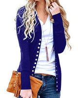 Damen nan Feinstrick-Cardigan mit dekorativen Metallknöpfen und schmaler Silhouette Drune in Dunkles Saphirblau