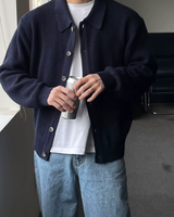 RAYDEN – DER SLIM-FIT-CARDIGAN IM STREETWEAR-LOOK FÜR MODERNE MÄNNER in Blau