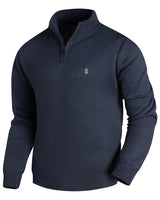Noel | Lässiger Strickpullover Mit Reißverschluss in Blau