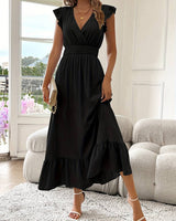 Gayasha - Elegantes Armelloses Kleid in Schwarz