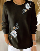 Meyla – Eleganter Langarmpullover in Schwarz