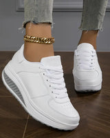 Qira - Plateau-Schnürschuhe in Weiß