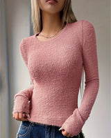 Willena – Langarm-Strickoberteil in Rosa