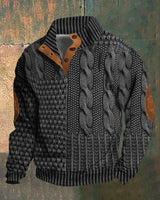 Basil™ – 3D-Print Pullover mit Muster in Grau