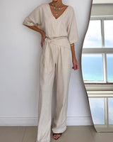 Modischer Damen-Jumpsuit in Leinen
