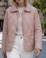 Laurelle - Elegante Und Schicke Locker Sitzende Wattierte Jacke in Rosa