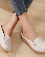 Della - Stützende orthopädische Keilsandaletten in Beige