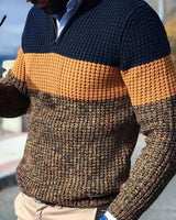 Yandara | Herren Pullover Color Block in Gelb