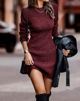Bella | Bodycon-Strickkleid in Rot