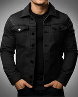 Leroy - Stilvolle Jeansjacke für Herren in Schwarz