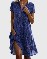 Rynissa - elegantes Midikleid in Blau
