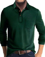 Marty - Komfortables Herren-Poloshirt mit langen Ärmeln in Grün