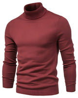 Harvey - Eleganter Rollkragenpullover in Rot