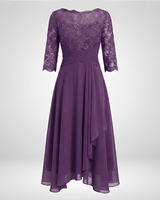 Anitta - Elegantes, bequemes und lockeres Damenkleid in Violett